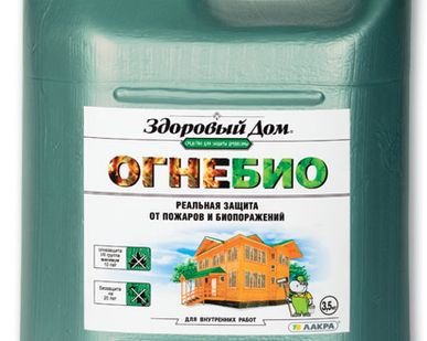 фото ОГНЕБИО деревозащитное средство Здоровый Дом ЛАКРА 3,5кг