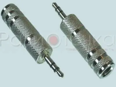 Фото №0 Переходник штекер 3,5мм на гнездо 6,3мм стерео (метал. JD-W8084 B)