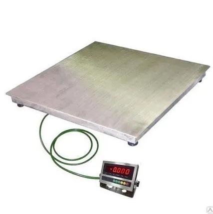 Фото №0 Платформенные весы ЕВ4-1500 (1x1) нерж., индикатор WI-2RS ПетВес