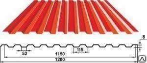 фото Профнастил С-8 0,4мм ширина 1200/1150мм полимер