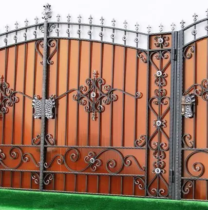 Фото №0 Ворота с калиткой &quot;Поместье&quot; модель №2