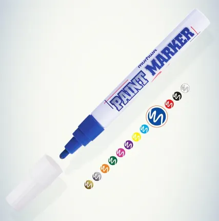 Фото №0 Маркер-краска 4мм нитро-основа син. MunHwa Б0048232