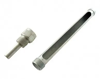 фото Оправа под термометр стальная 66 мм М27х2 прямая