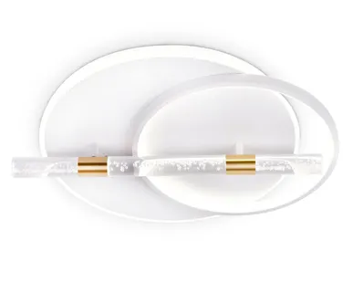 фото Светильник потолочный AMBRELLA LIGHT FL5007 WH/GD 3000K/4200K/6400K 565х460х92.5 белый/золото