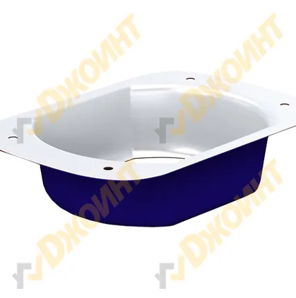 Фото №1 Воронка выпускная прямоугольная 76*102 RAL 5002 ультрамариново-синяя