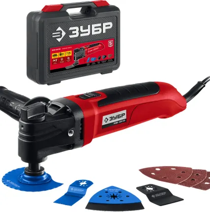 Фото №0 Реноватор МФИ сетевой Зубр МФИ-400 КН, 400 Вт, угол колебаний 3 гр., кейс, набор насадок