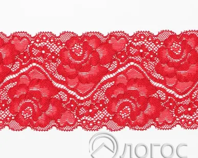фото Кружево стрейч гипюр 6322 90 мм, красный