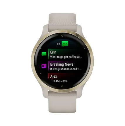 Фото №0 Часы Garmin Venu 2S песочного цвета с золотистым безелем