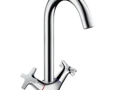 фото Смеситель HANSGROHE Logis для кухни с двумя рукоятками, хром - 71285000