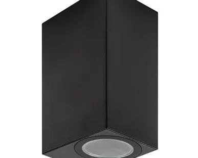 фото Светильник уличный UUL-P42A 2х6W-GU10 IP65 BLACK под две лампы GU10 архитектурный накладной корпус черный TM Uniel