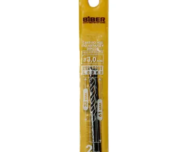 фото Сверло по металлу BIBER, HSS Стандарт, 3.0мм (уп.2шт)