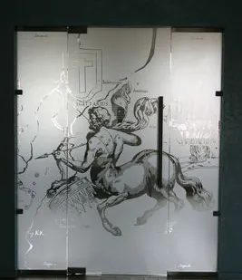 фото Стеклянные входные двери