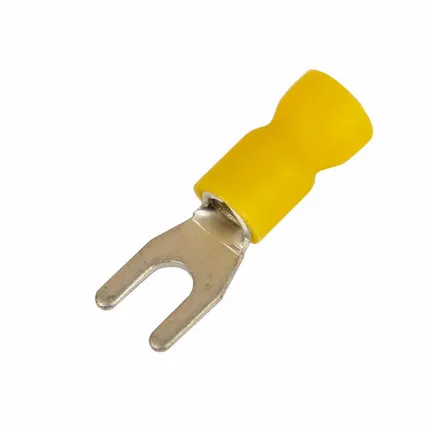 Фото №0 ДКС Наконечник вилочный с изолир.фланцем ПВХ, двойная гильза, 2,5-6 кв.мм М8 (д.8,4 мм) (НВИ)