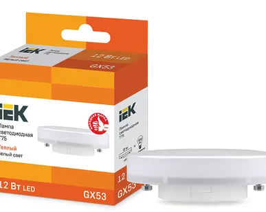 фото IEK Лампа светодиод. 12/3000/GX53/T75 таблетка IEK