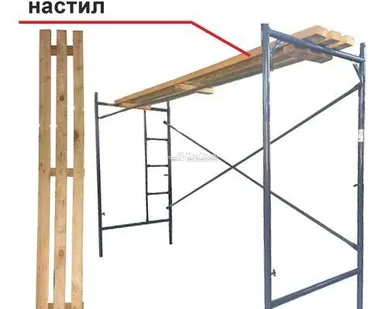 фото Настил для строительных лесов деревянный 3,2х0,33м
