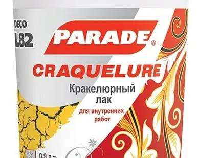 фото Лак PARADE Лак для декоративной отделки поверхностей PARADE L82 Craquelure 0,9 л глянцевый 0005766