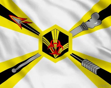 фото Флаг РХБЗ [100x150 см. из ткани Таффета]