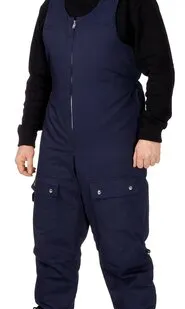 фото Полукомбинезон мужской меховой синий