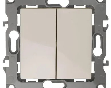 фото Механизм выключателя 2-кл. СП Эра12 10А IP20 12-1104-02 250В 10AX сл. кость Эра Б0014646