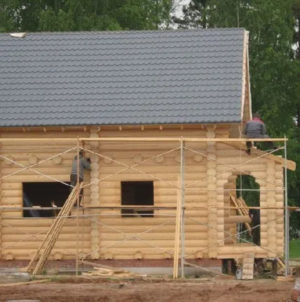 Фото №0 Сруб дома 7х8м полтора этажа в тёплом контуре с крыльцом 2х2м