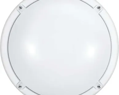 фото Светильник светодиодный 71 623 OBL-R1-12-4K-WH-IP65-LED-SNRV 12Вт 4000К IP65 900лм ЖКХ с оптико-акустич. датчиком круг бел. (аналог НПП) ОНЛАЙТ 71623
