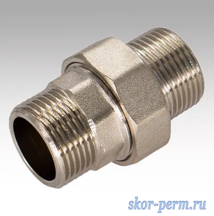 Фото №1 Соединитель разъемный никелированный 32 (1 1/4&quot;) внутренняя/внутренняя резьба