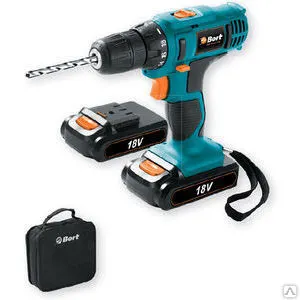 фото Шуруповерт аккумуляторный "BORT" BAB-18Ux2Li-FDK+АКК