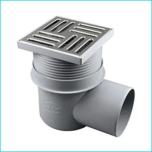 Фото №0 Трап гориз D50 регулир. сухой. нерж (100х100) "Ани" ТQ 5602