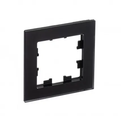 Фото №0 Рамка 1-м AtlasDesign Nature мат. стекло черн. SchE ATN331001