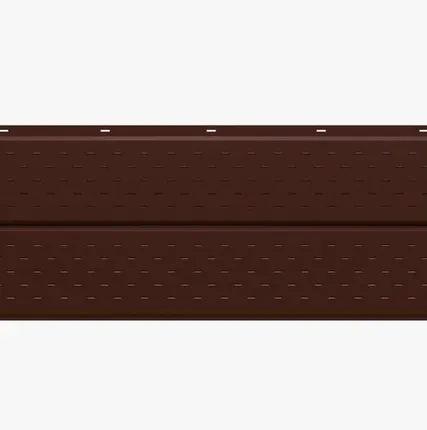 Фото №0 Сайдинг Потолочно-фасадная панель «Софит» перфорированный 0.47-0.50 мм RAL 3009, Коррида