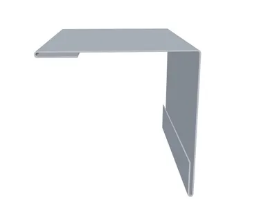 фото Угол внешний 50х50 0,45 PE с пленкой RAL 9006 бело-алюминиевый