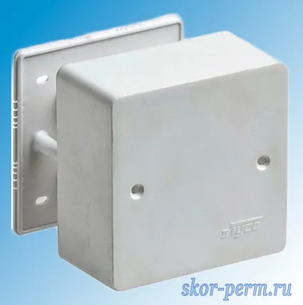 Фото №0 Коробка распределительная ОП 85х85х45 Рувинил (под кабель-канал)