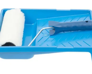 фото Набор малярный 2 предмета, валик меховой 200мм, кювета 270х280 мм Korvus 0702020