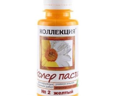 фото Паста колер. универс. Коллекция № 02 желтый 0,1 кг