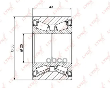 фото Подшипник Ступицы Колеса | Зад Прав/Лев | Lada Vesta Gfl/Xray LYNXauto арт. WB1298