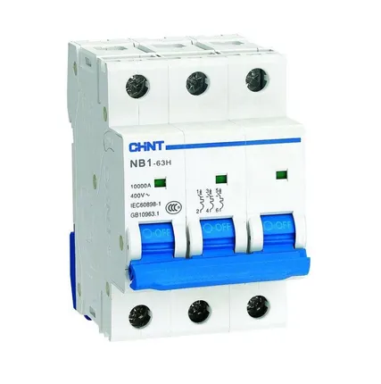 Фото №0 Выключатель автоматический модульный 3п D 25А 10кА NB1-63H (R) CHINT 179885