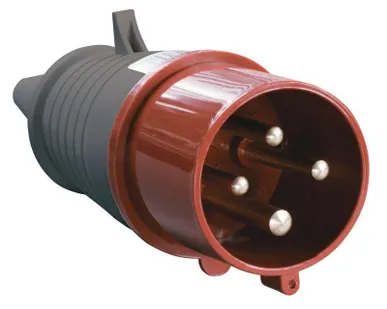 фото Вилка эл. каб. 32А 3P+PE 380В IP44 ССИ-024 ИЭК PSR02-032-4