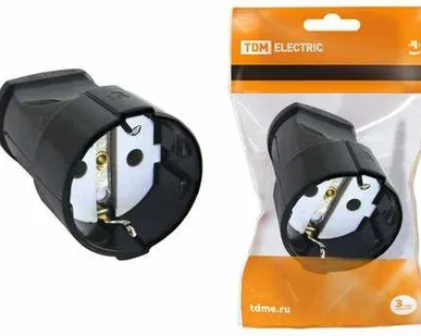 фото Розетка кабельная TDM 2П+3 16 А SQ1806-0132 черная