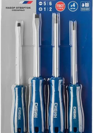Фото №0 Набор отверток СИБИН 4 шт.