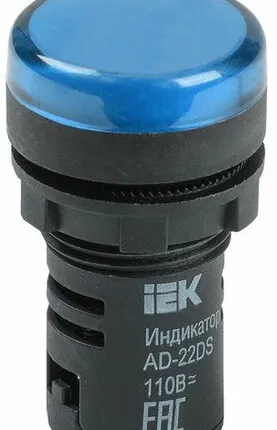 Фото №0 Лампа AD22DS(LED)матрица d22мм синий 24В AC/DC BLS10-...