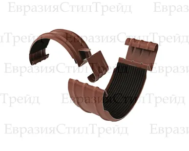 фото Соединитель желоба D125 OSNO MATTE | RAL 8017 Коричневый шоколад