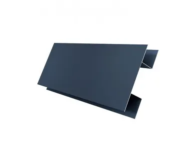 фото Планка Н-образная 0,5 GreenCoat Pural matt RR 23 темно-серый (RAL 7024 мокрый асфальт)