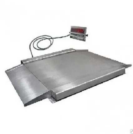 Фото №0 Низкопрофильные весы ЕВ4-1500-Н (1,2x1,5) нерж., индикатор WI-2RS