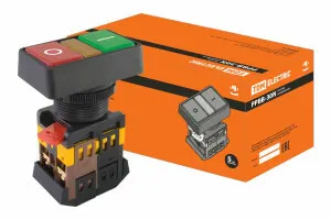 фото Кнопка РPВВ-30N "I-0" d30мм неон/230В 1з+1р TDM