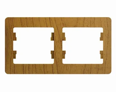 фото Рамка 2-м Glossa горизонт. дер. дуб SchE GSL000502