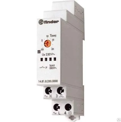 Фото №0 148182300000_Мoдульный электpoнный лестничный таймеp 1-функц.; 1NO Finder