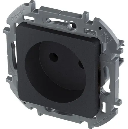 Фото №2 Механизм розетки 1-м СП Inspiria 16А IP20 250В 2P антрацит Leg 673713