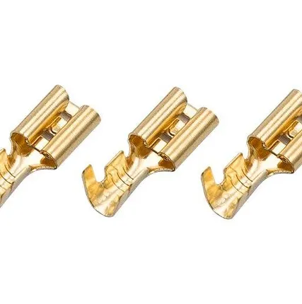 Фото №1 Клемма плоская (гнездо-6мм) 1-1.5кв.мм (DJ622-D4.8х0.5B) Rexant 08-0920