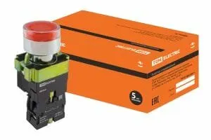 Фото №0 Кнопка BW3461 с подсветкой красный 1з TDM