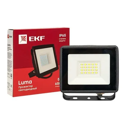 Фото №5 Прожектор светодиодный СДО-3002 20Вт 6500К IP65 Basic EKF FLL-3002-20-6500